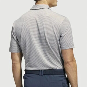 ADIDAS OTTOMAN STRIPE PRIMEGREEN POLO SHIRT - MENS GOLF